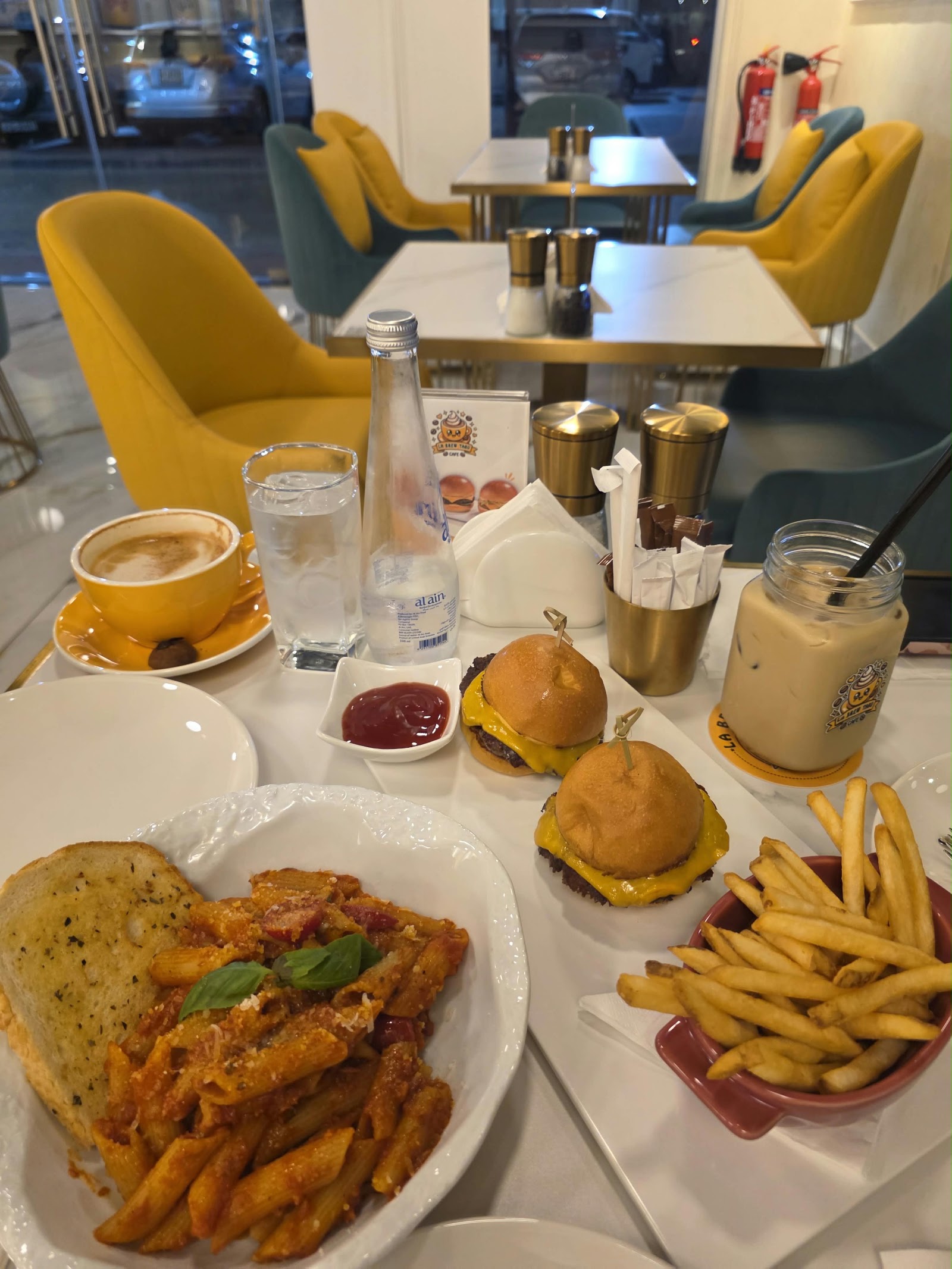 Pasta, burgers and coffee at La Brew Tabu